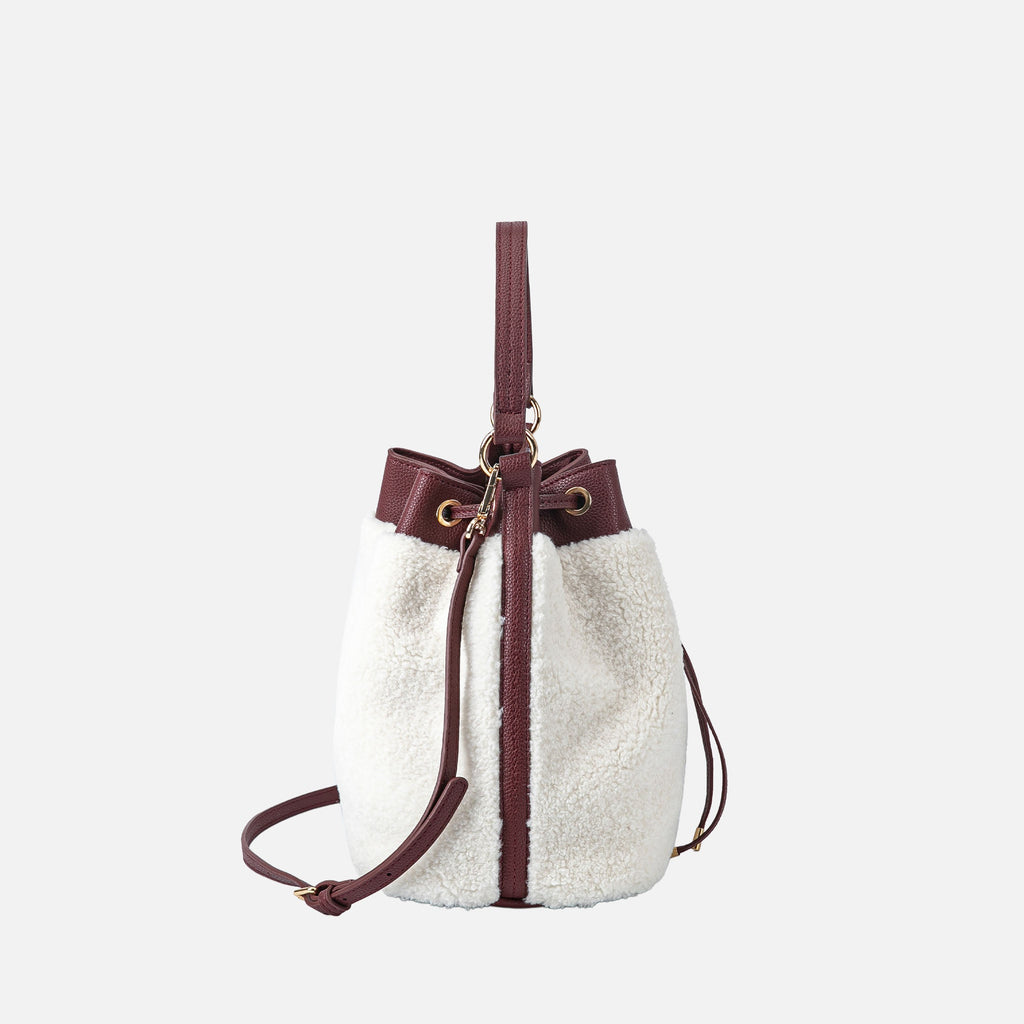 MKF Collection by Mia K. - Saryn Faux Fur Bucket Bag and Set