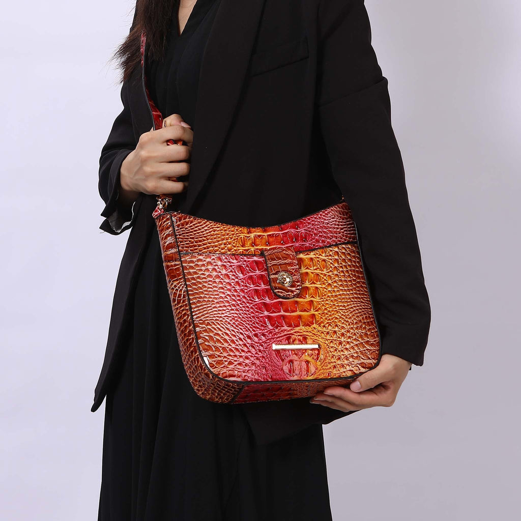 Giovana Gradient Croc Crossbody Bag