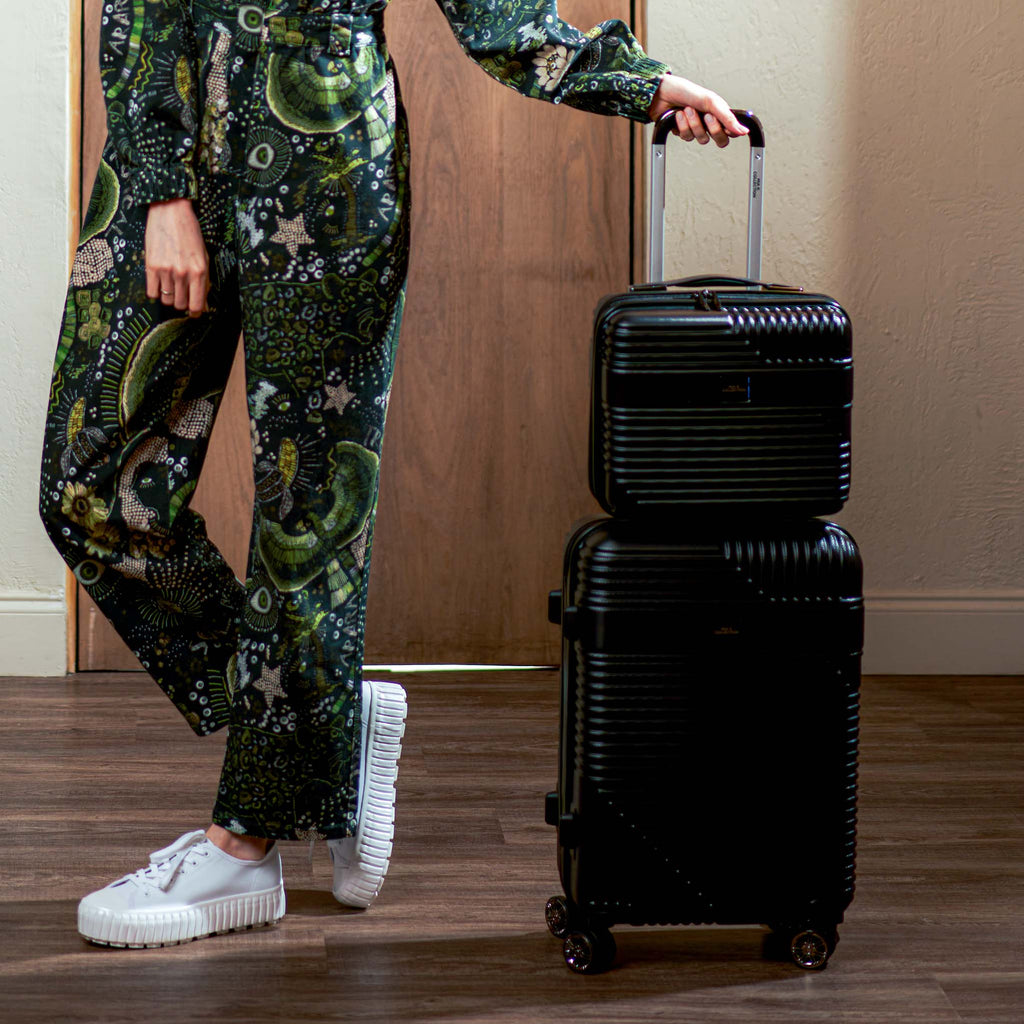 MKF Collection by Mia K. - Mykonos Carry-on Roller and Cosmetic Case Set