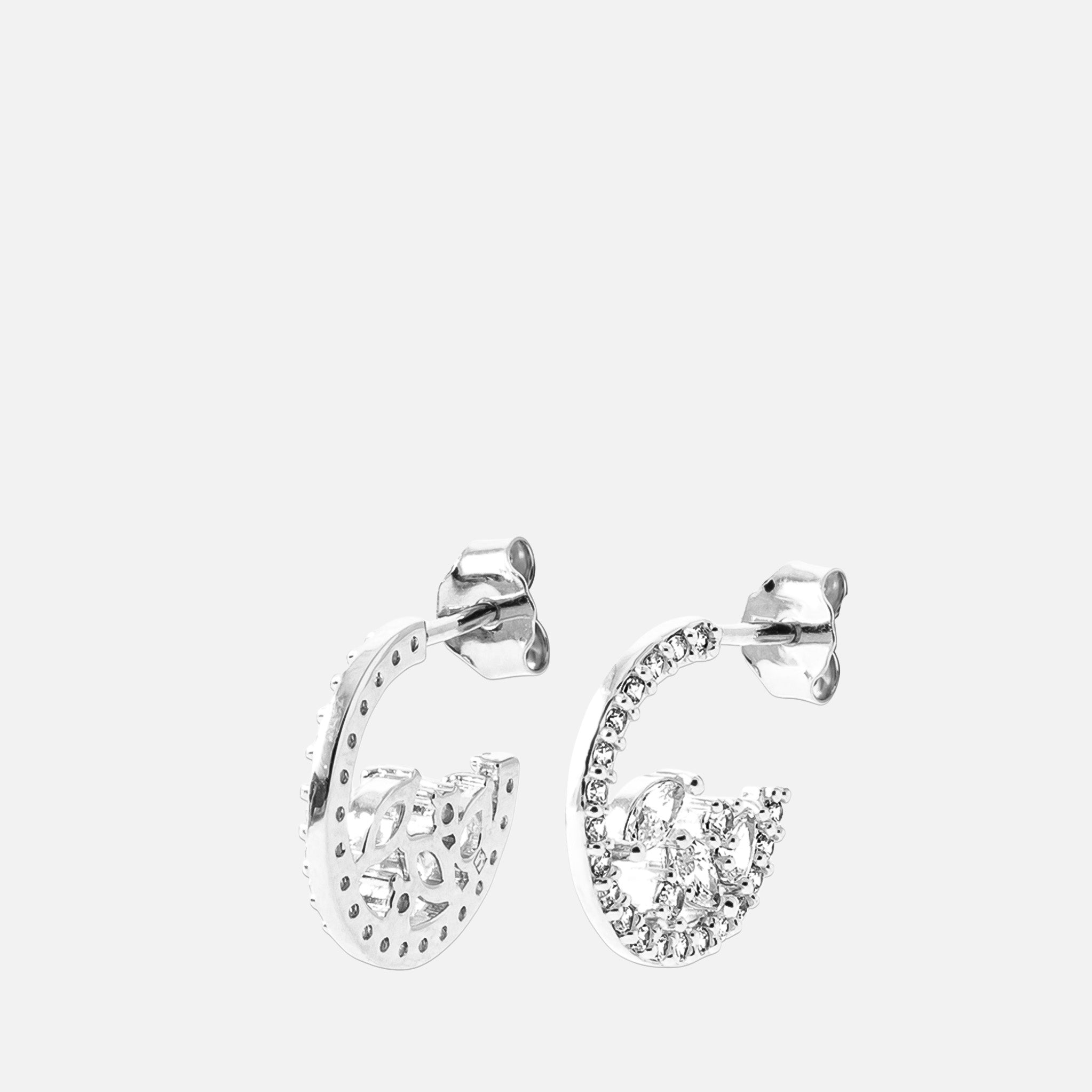 MKF Collection by Mia K. - Halo Marquise Stud Hoops