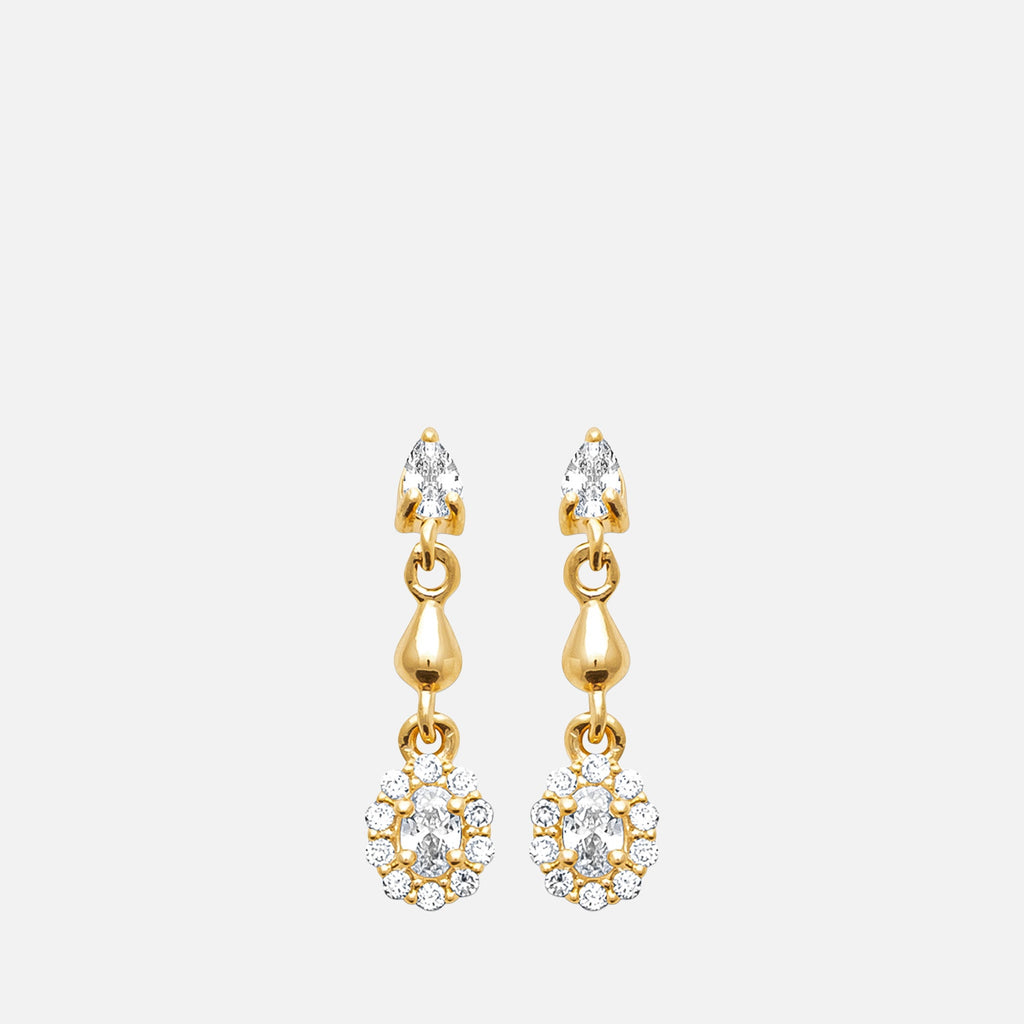 MKF Collection by Mia K. - Halo Drop Earrings