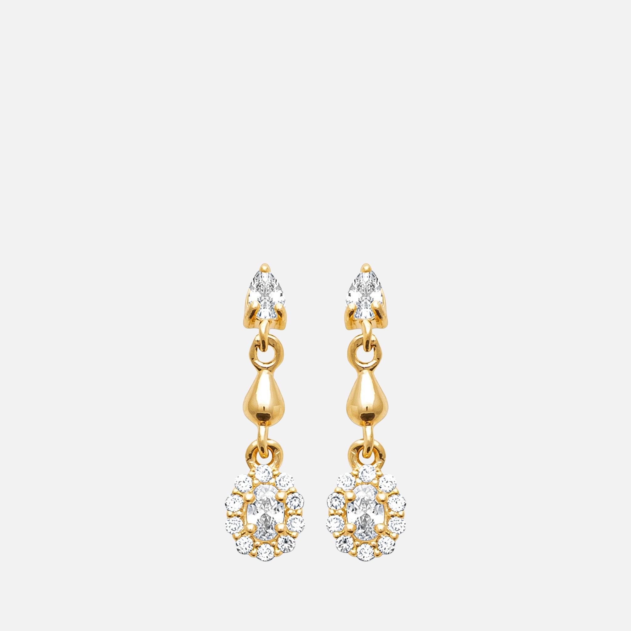 MKF Collection by Mia K. - Halo Drop Earrings