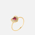 MKF Collection by Mia K. - Selene Heart Halo Ring