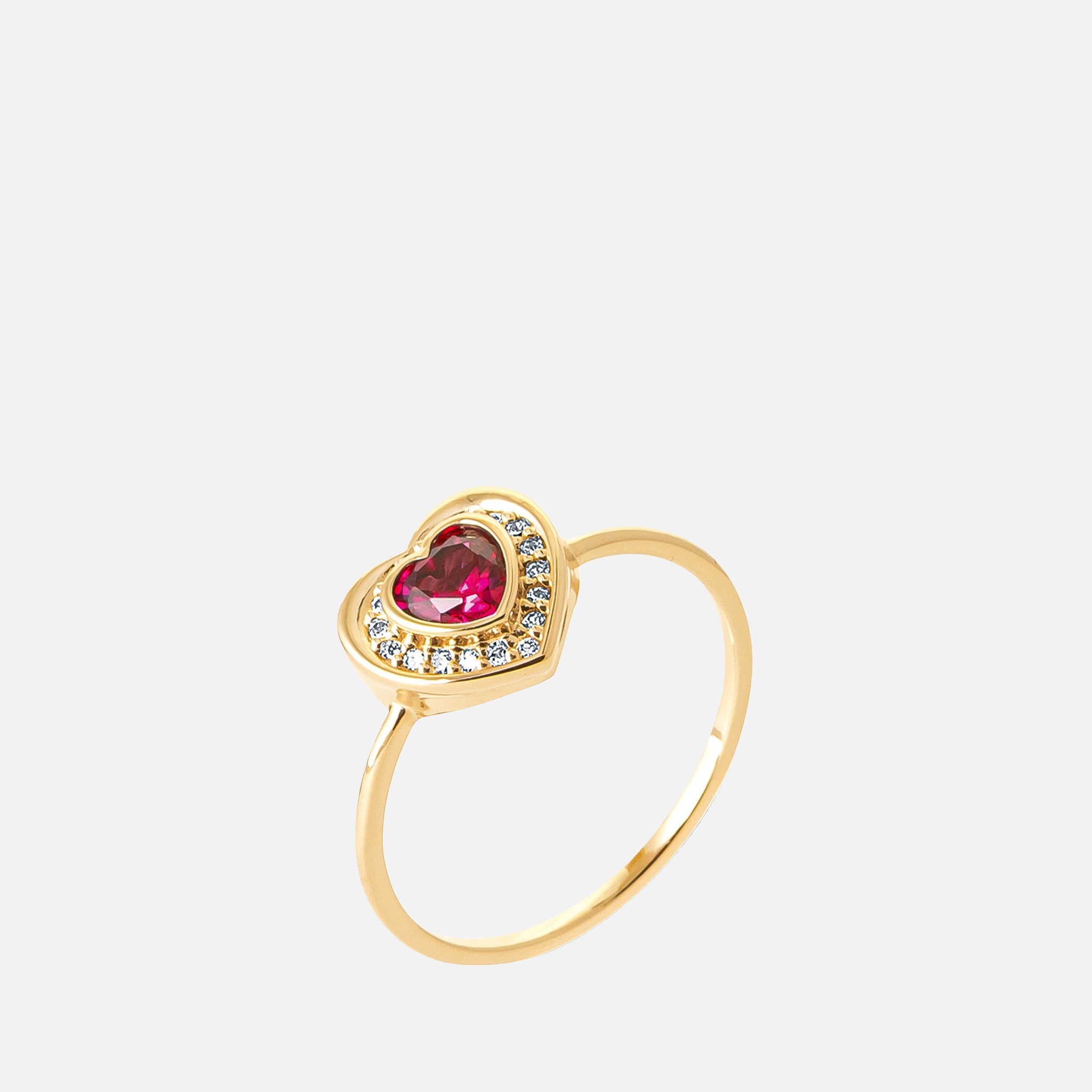 MKF Collection by Mia K. - Selene Heart Halo Ring
