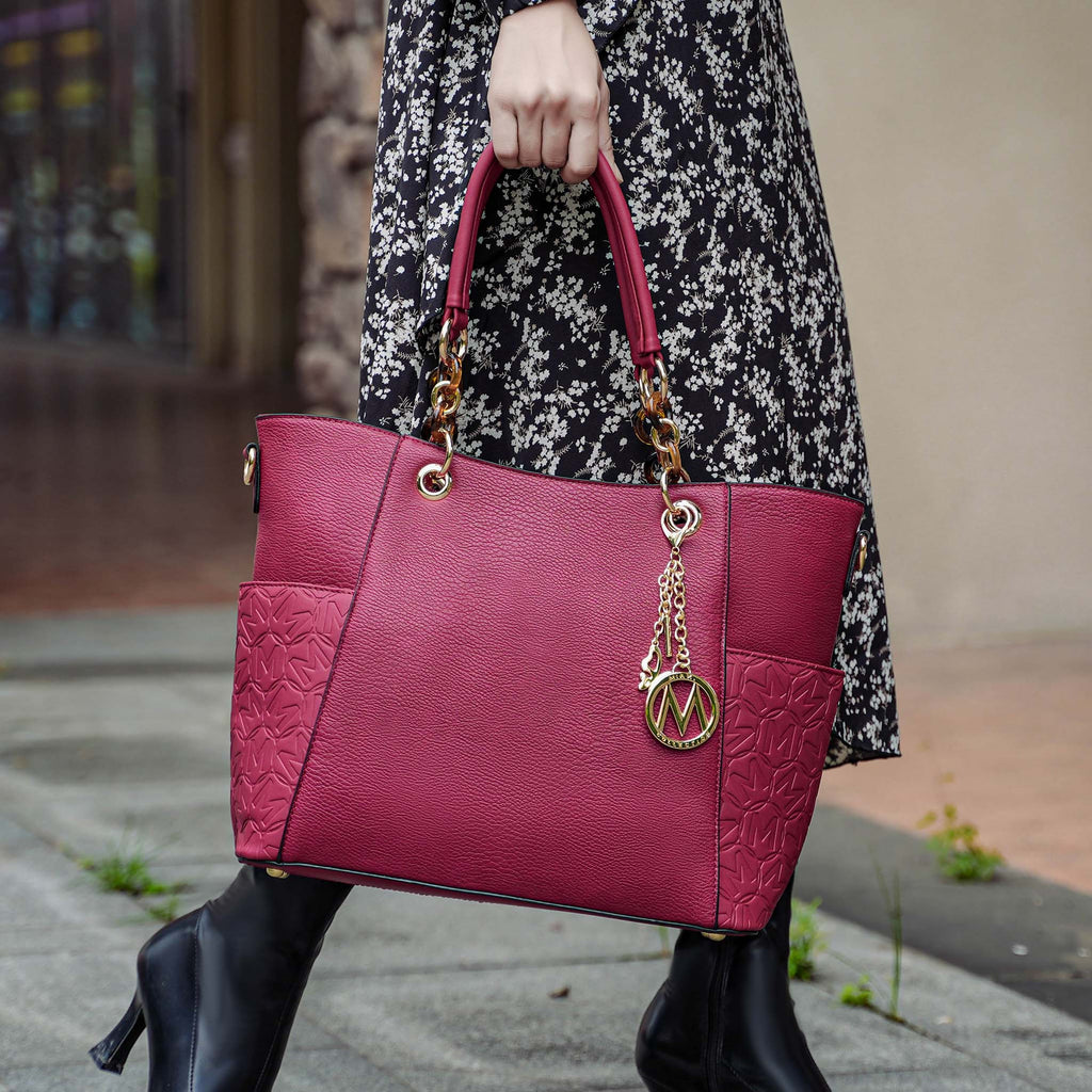 Merlina Embossed Tote Bag and Set