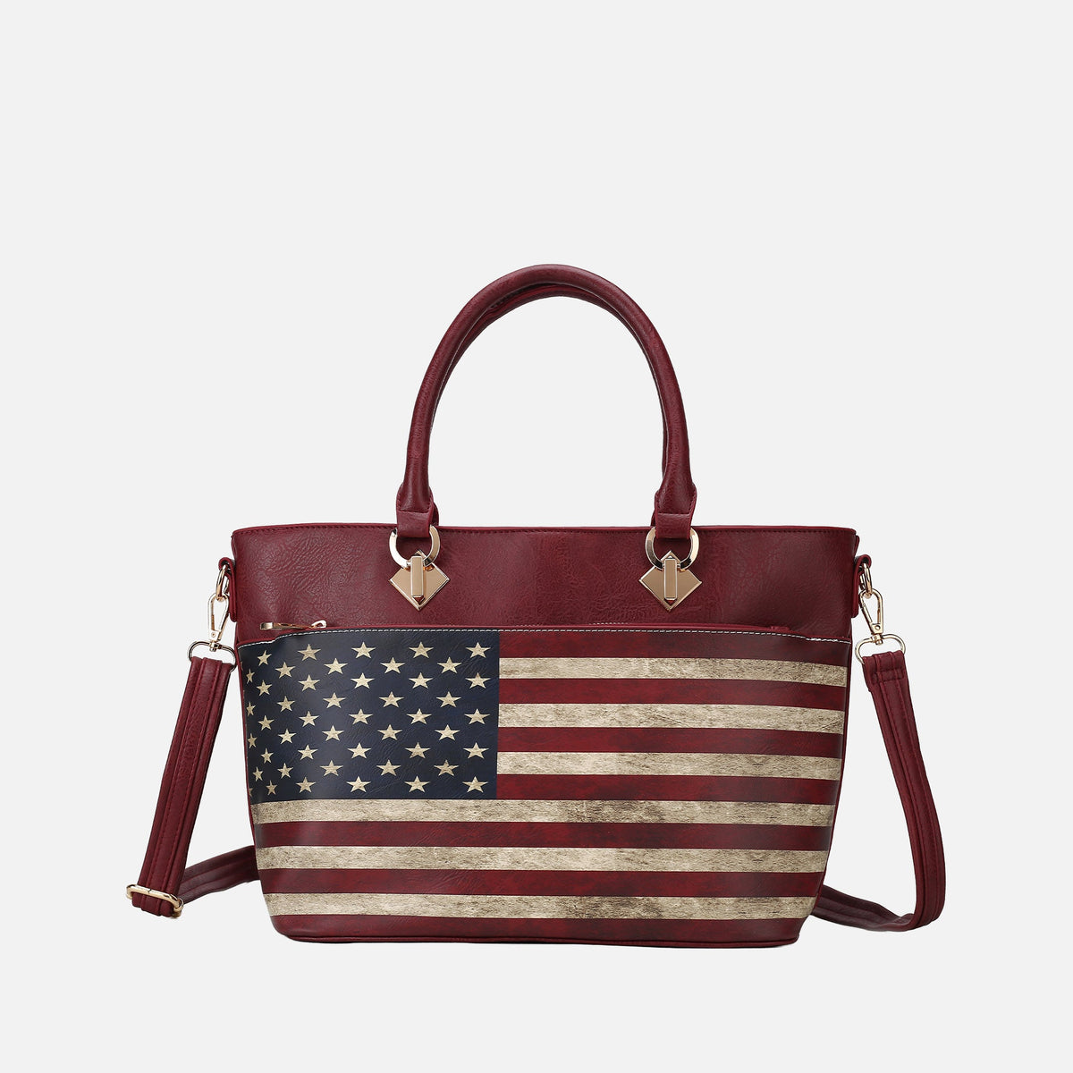 Lilian Printed Flag Tote Bag