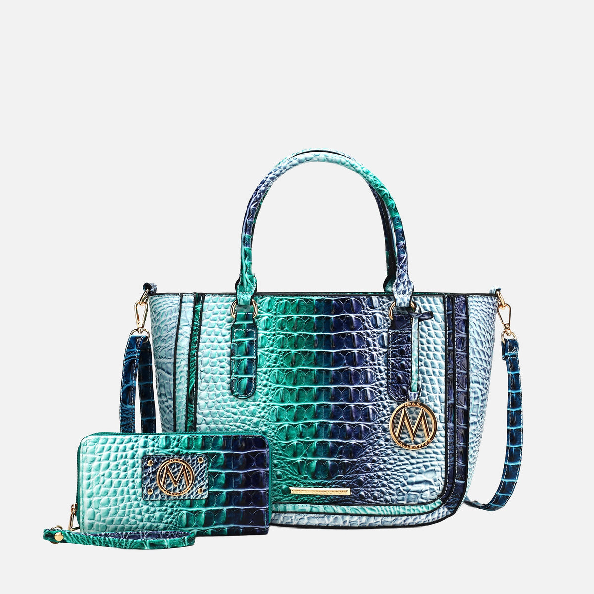 Bonnie Gradient Croc Shoulder Bag and Set
