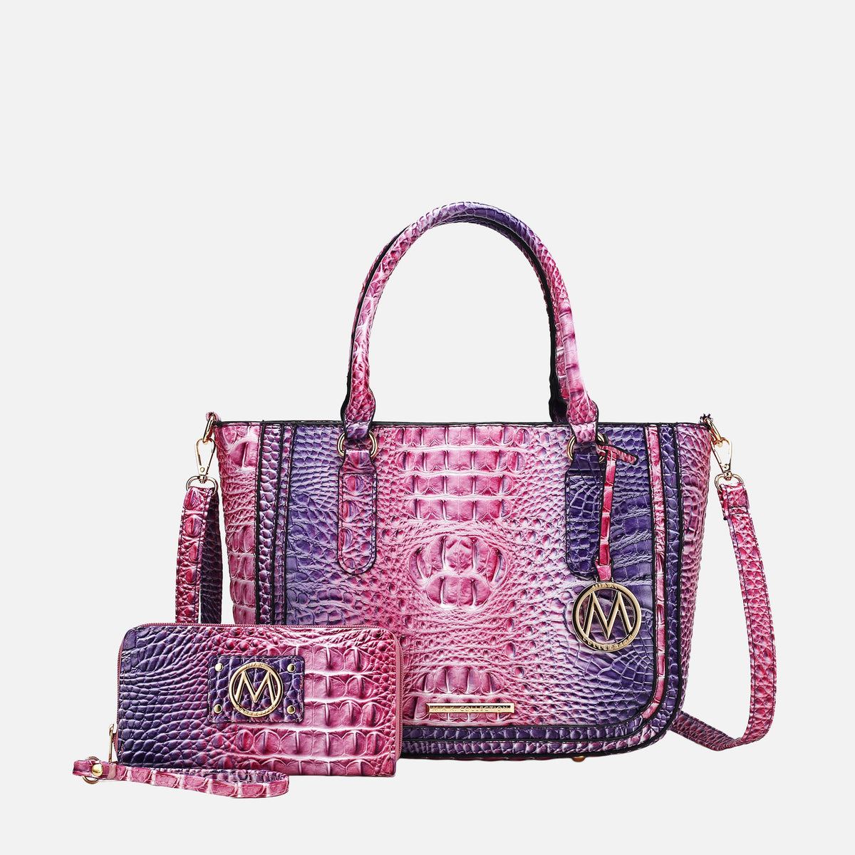 Bonnie Gradient Croc Shoulder Bag and Set