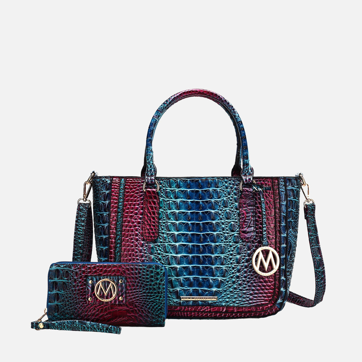 Bonnie Gradient Croc Shoulder Bag and Set