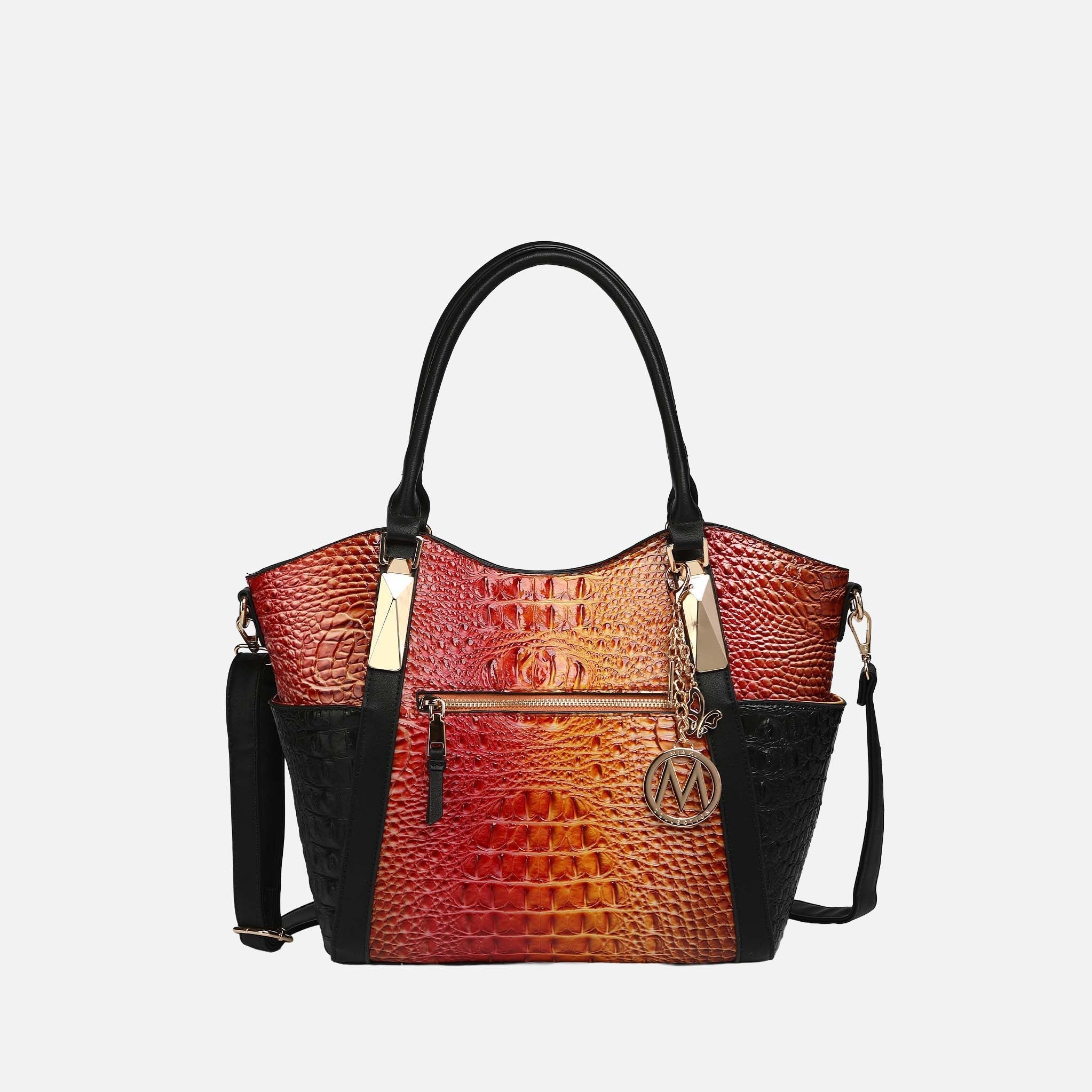 MKF Collection by Mia K. - Janise Gradient Croc Tote handbag