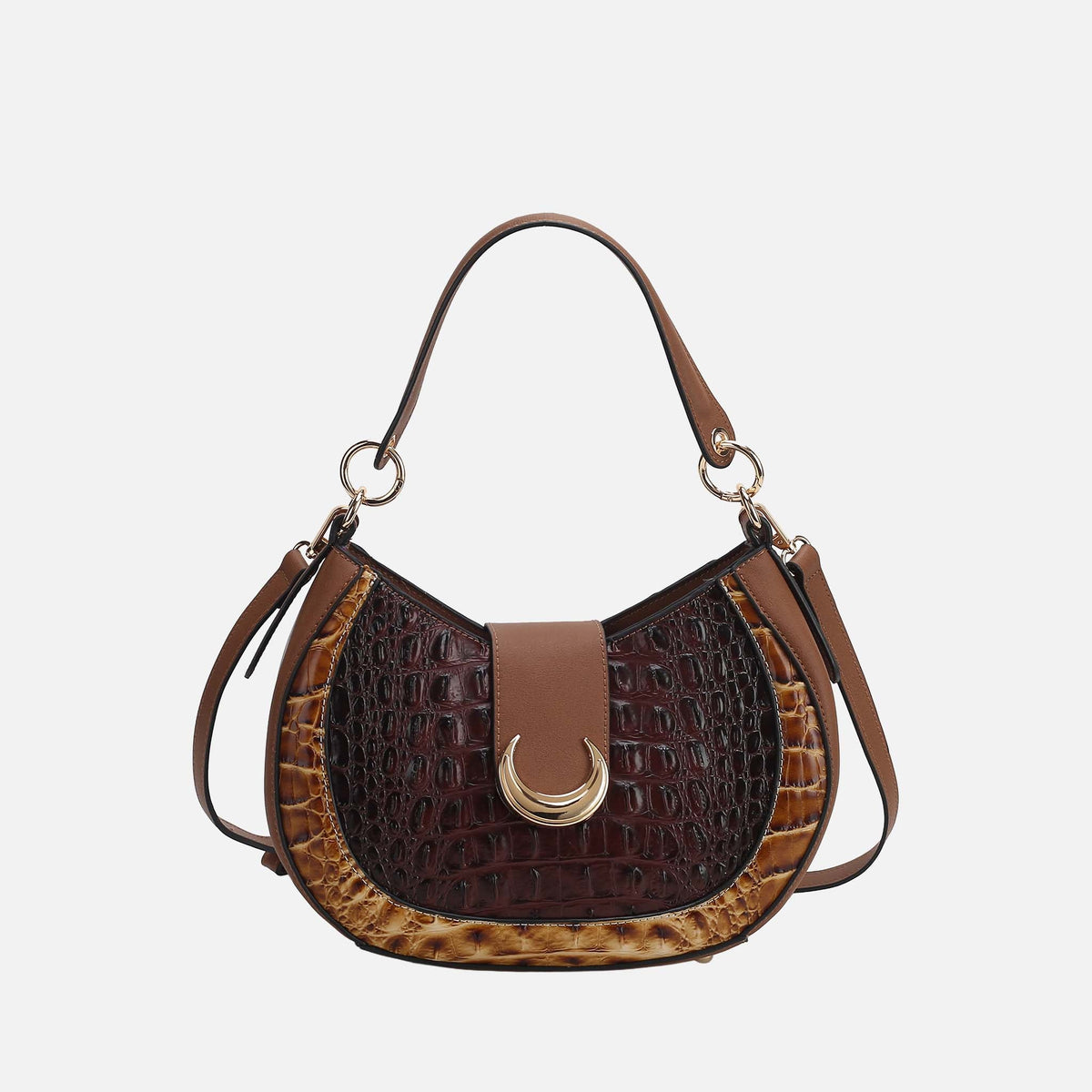 Jain Croc-Embossed Shoulder Bag