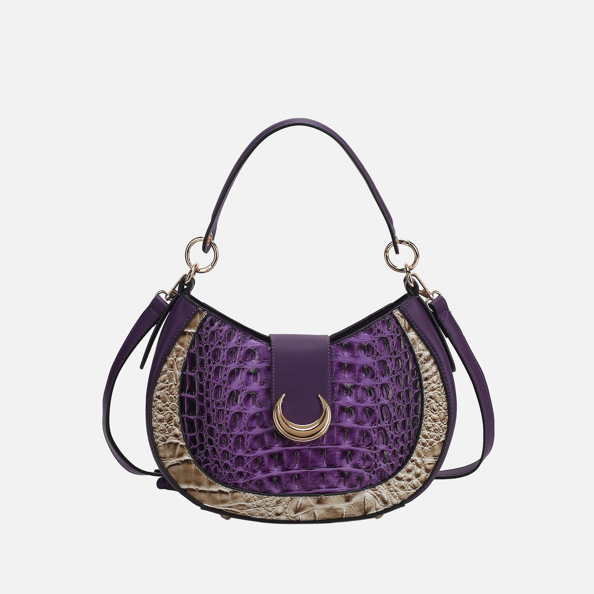 Jain Croc-Embossed Shoulder Bag