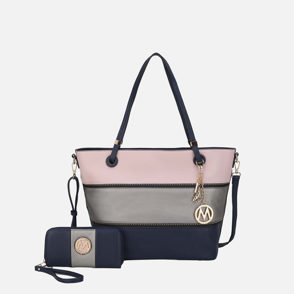 MKF Collection by Mia K. - Vallie Tote Bag and Wallet set