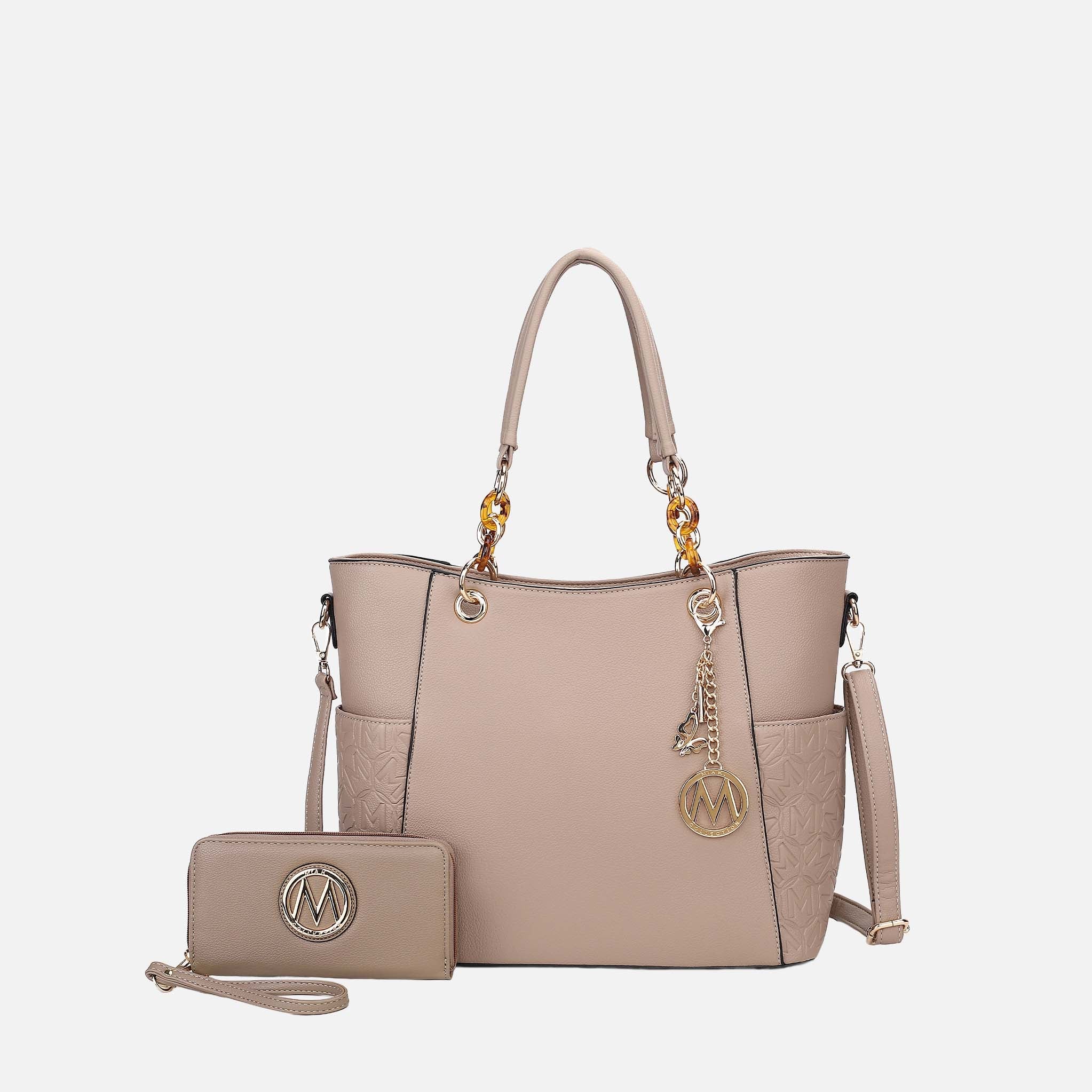 MKF Collection by Mia K. - Merlina Embossed Tote Bag and Set