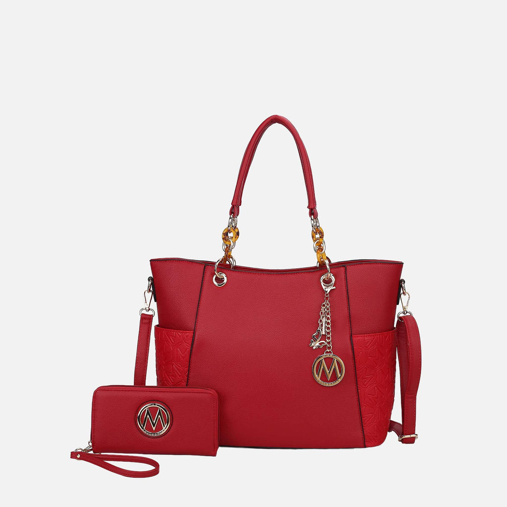 MKF Collection by Mia K. - Merlina Embossed Tote Bag and Set