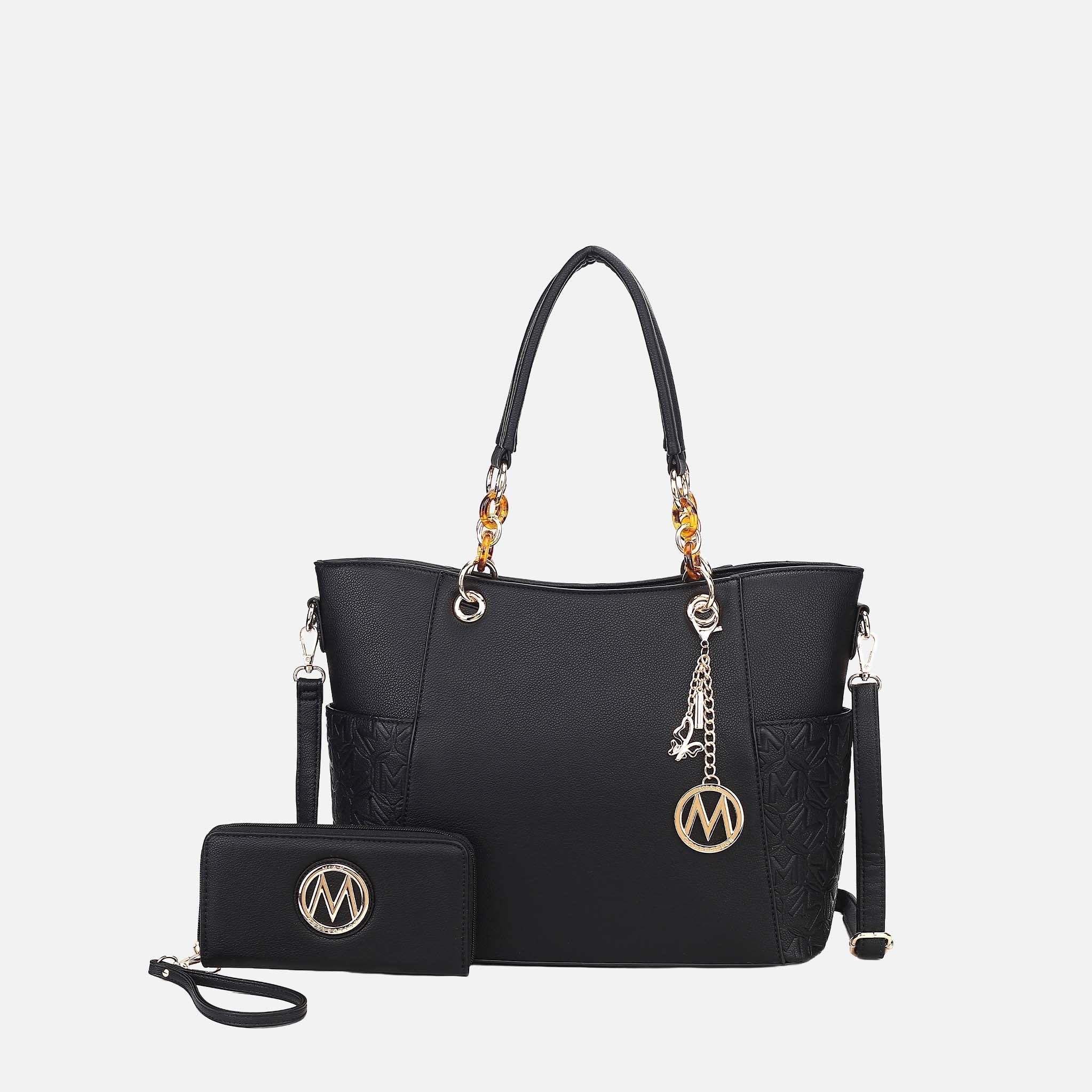 MKF Collection by Mia K. - Merlina Embossed Tote Bag and Set