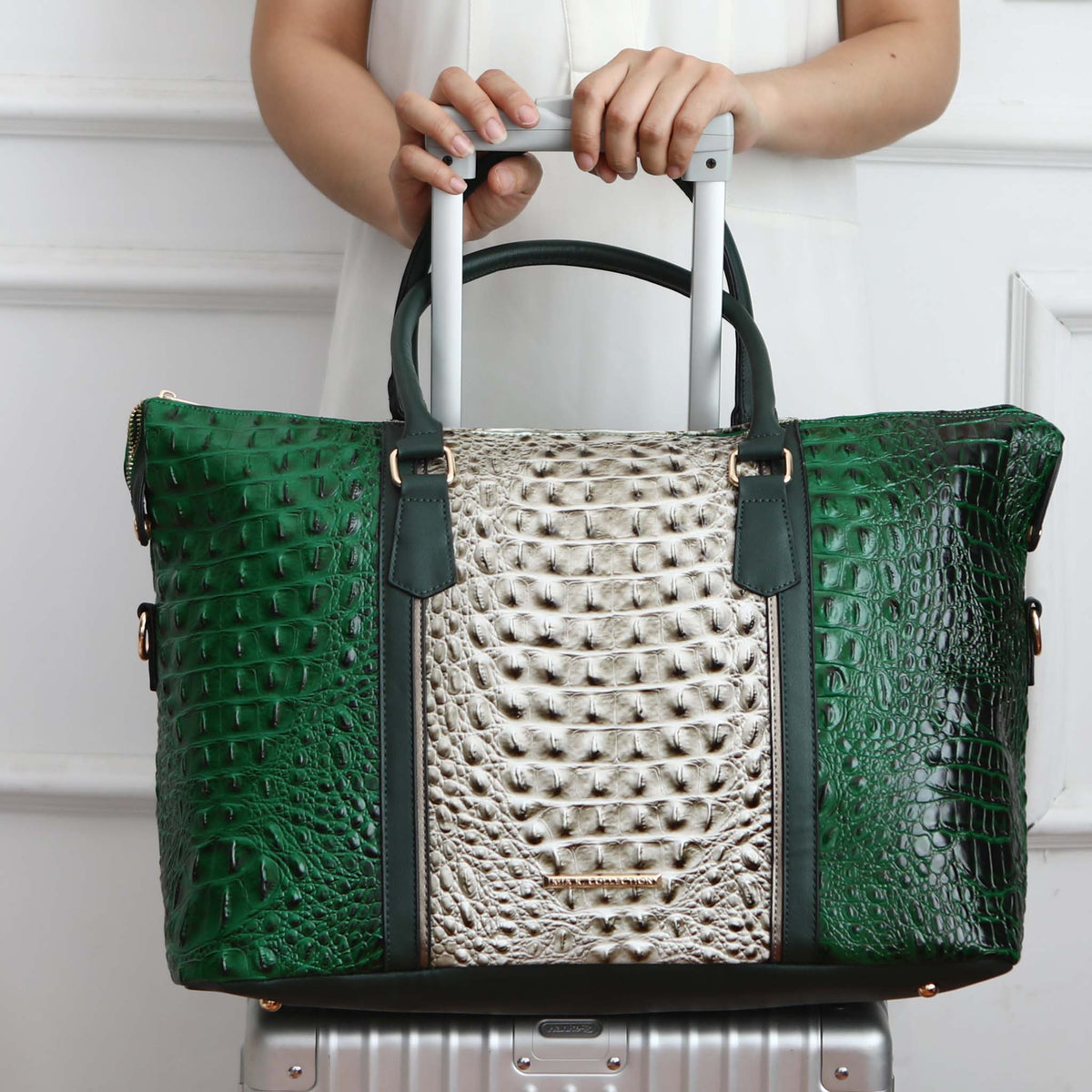 Raven Croc Embossed Duffel Bag