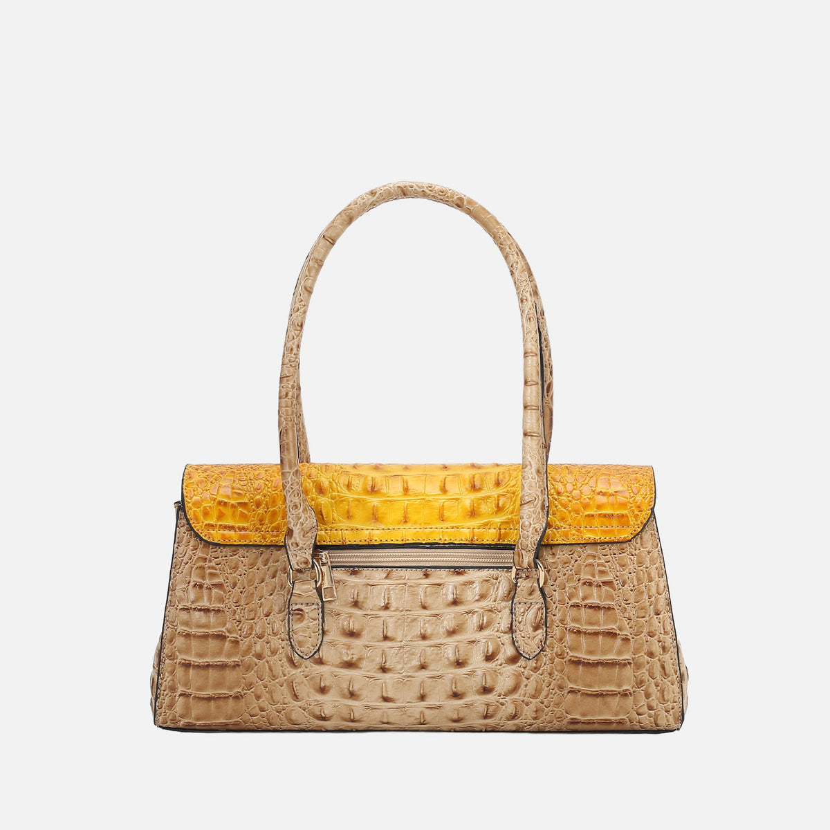 Liviana Croc-Embossed Elongated Shoulder Bag