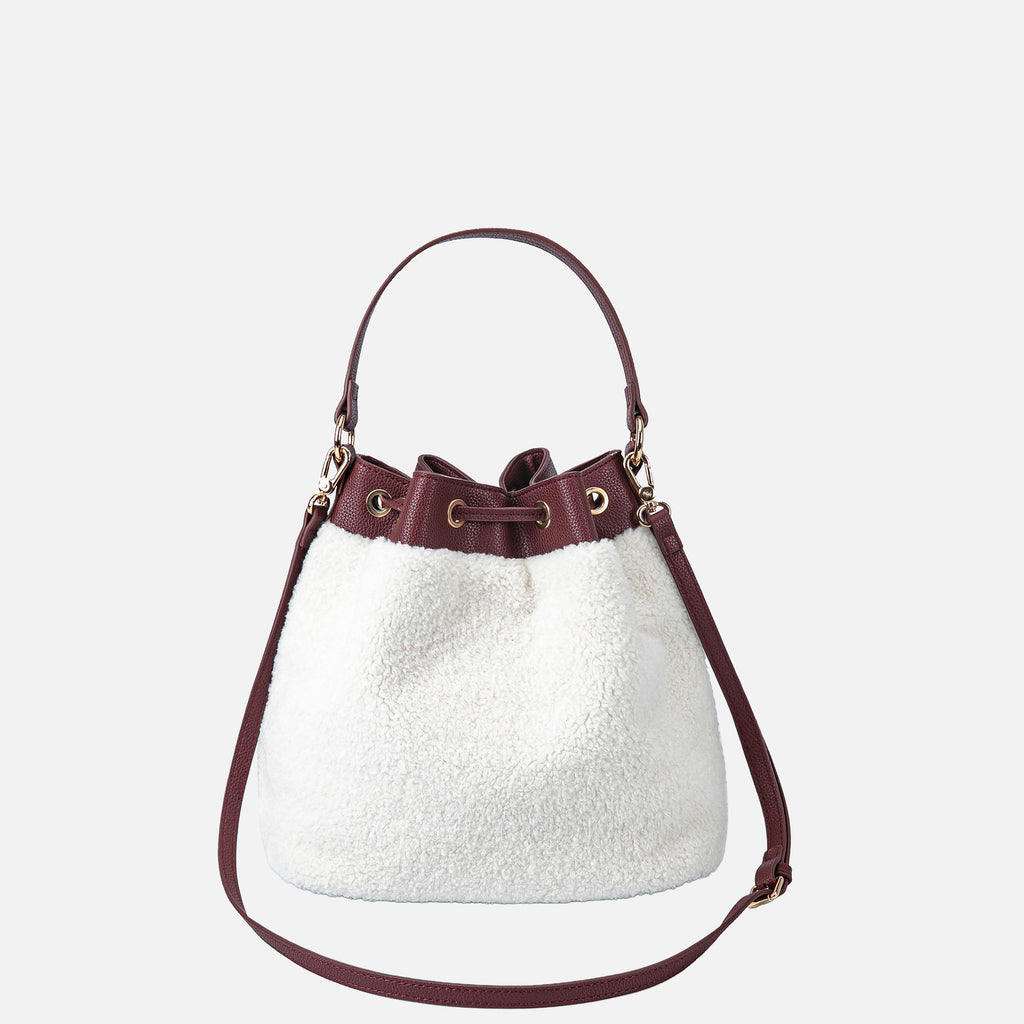MKF Collection by Mia K. - Saryn Faux Fur Bucket Bag and Set
