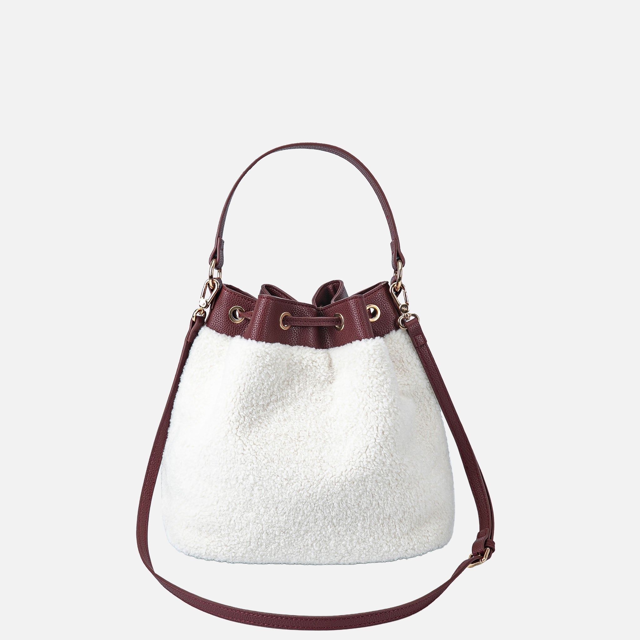 MKF Collection by Mia K. - Saryn Faux Fur Bucket Bag and Set
