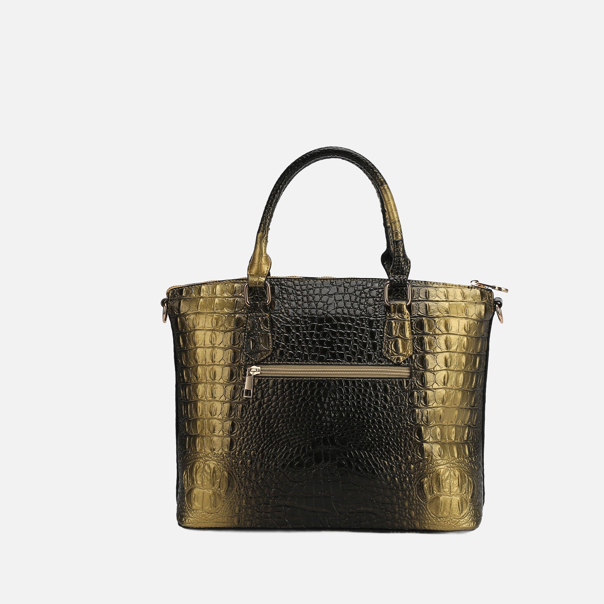 MKF Collection by Mia K. - Liora Croc-Embossed Tote Bag and Set