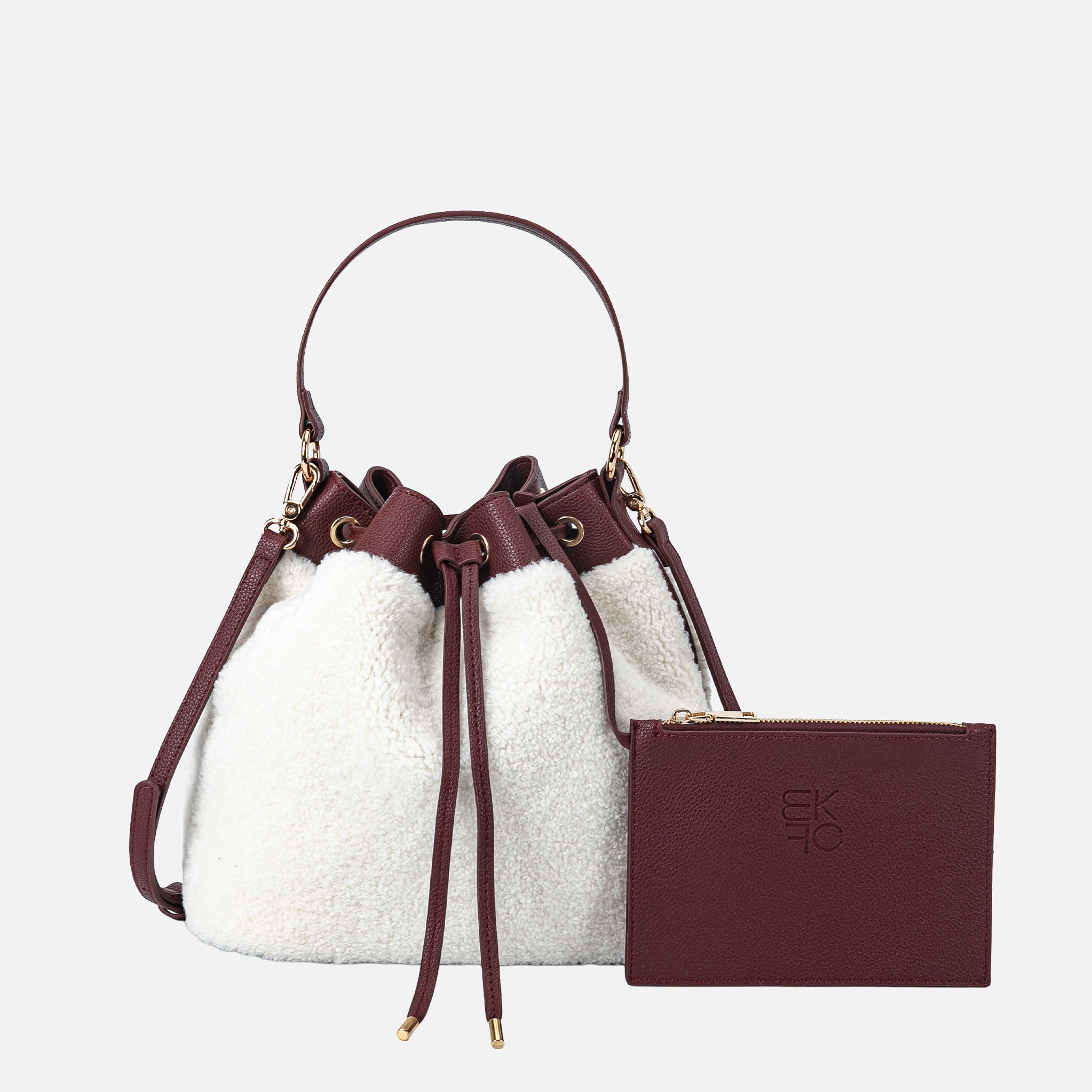 MKF Collection by Mia K. - Saryn Faux Fur Bucket Bag and Set