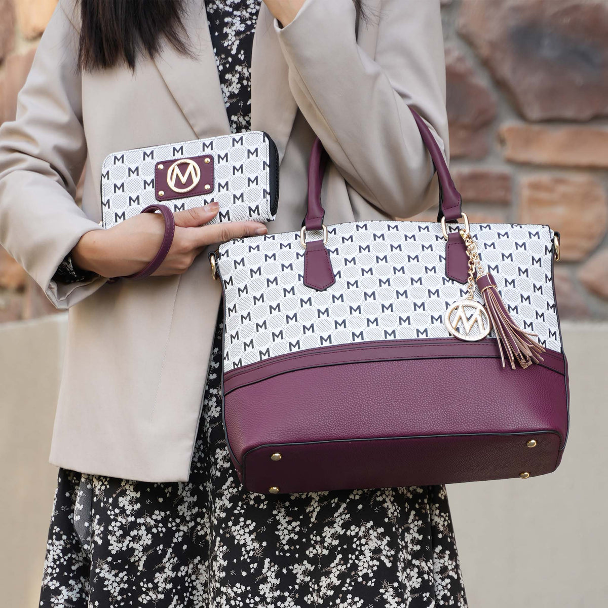 Saylor Tote Bag and Wallet Set