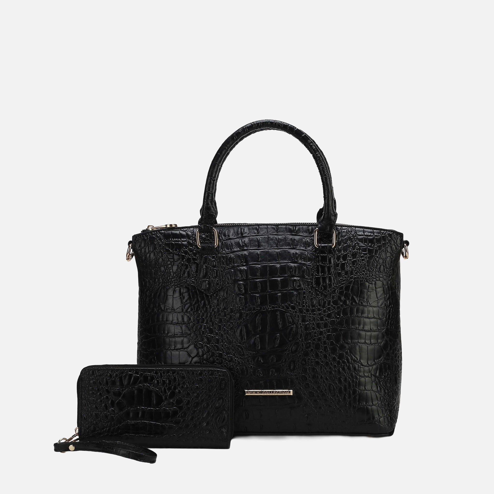 MKF Collection by Mia K. - Liora Croc Embossed Tote Bag and Set