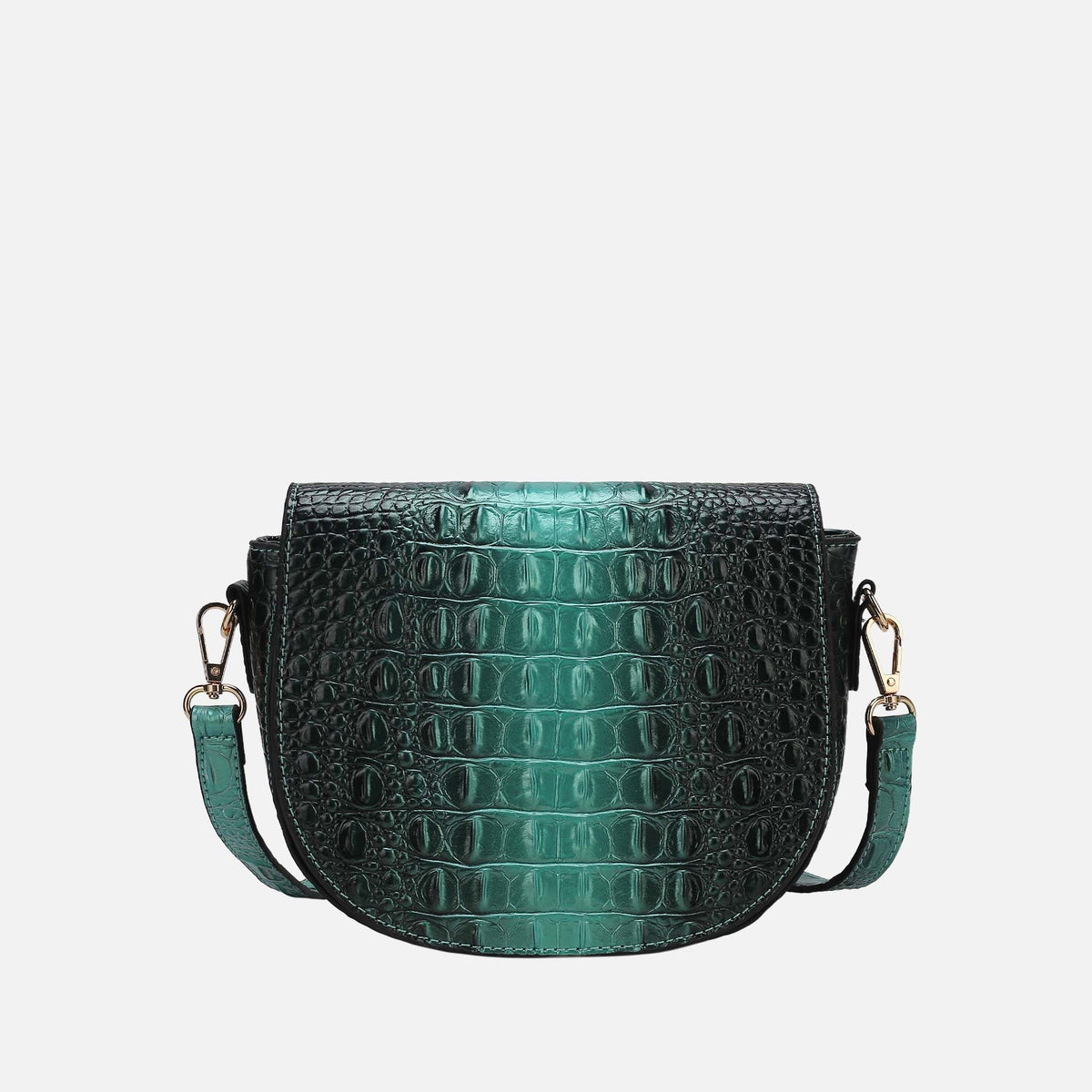Amalia Croc-Embossed Crossbody Bag