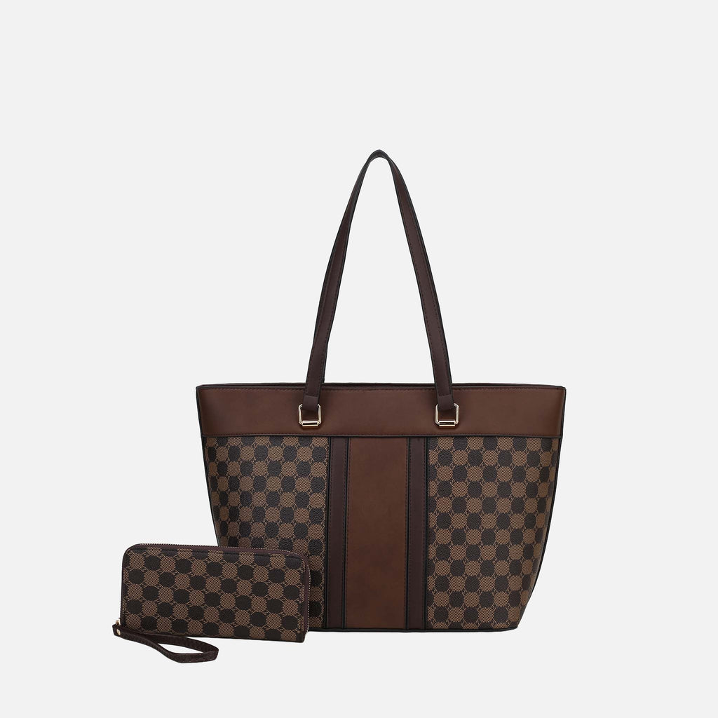 MKF Collection by Mia K. - Fabiola Tote Bag with Wallet Set