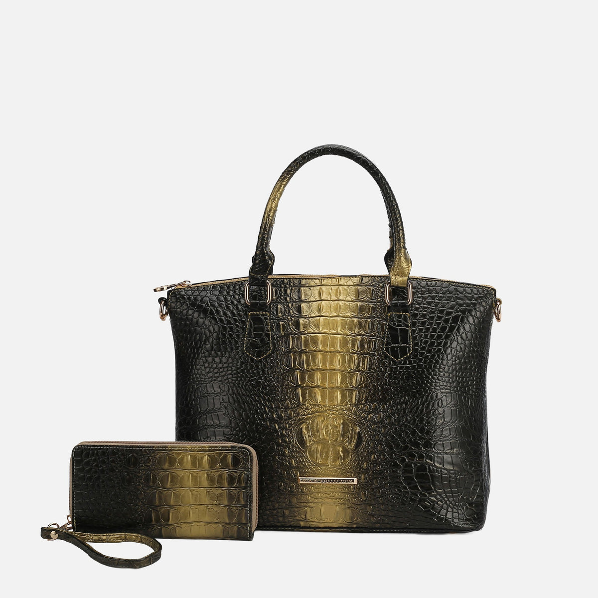 Liora Croc-Embossed Tote Bag and Set