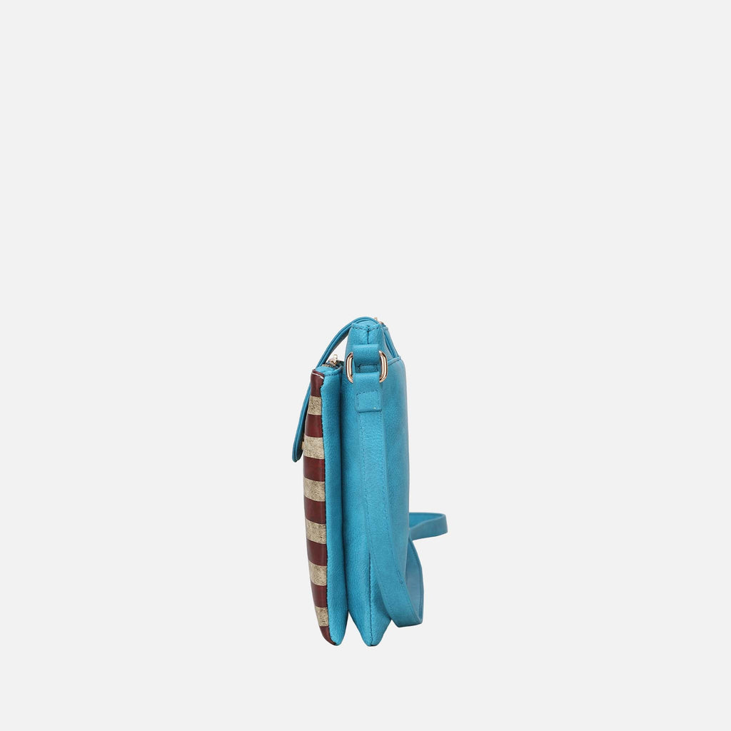 Josephine Printed Flag Crossbody Bag