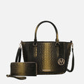 Bonnie Croc-Embossed Handbag and Set