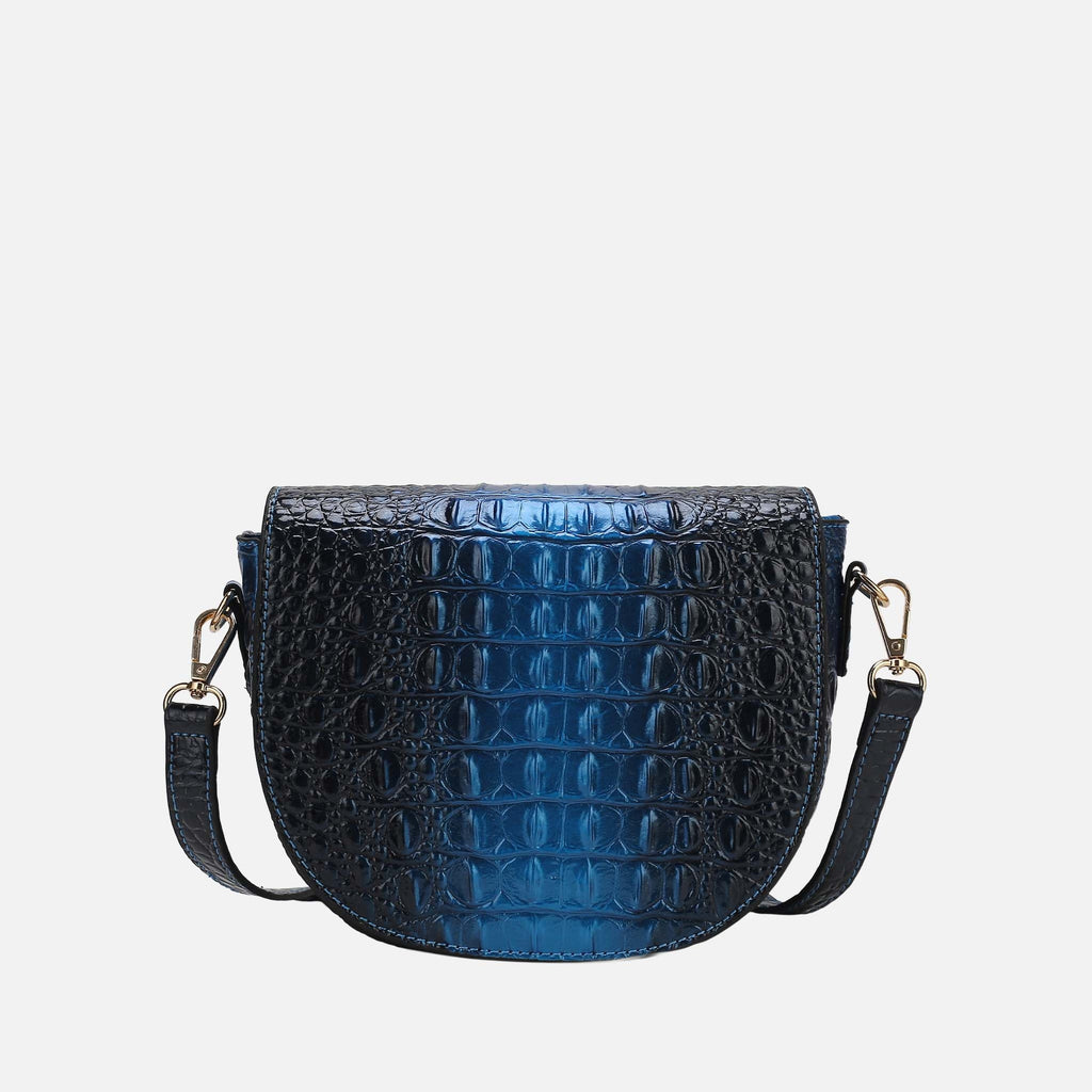 MKF Collection by Mia K. - Amalia Croc-Embossed Crossbody Bag