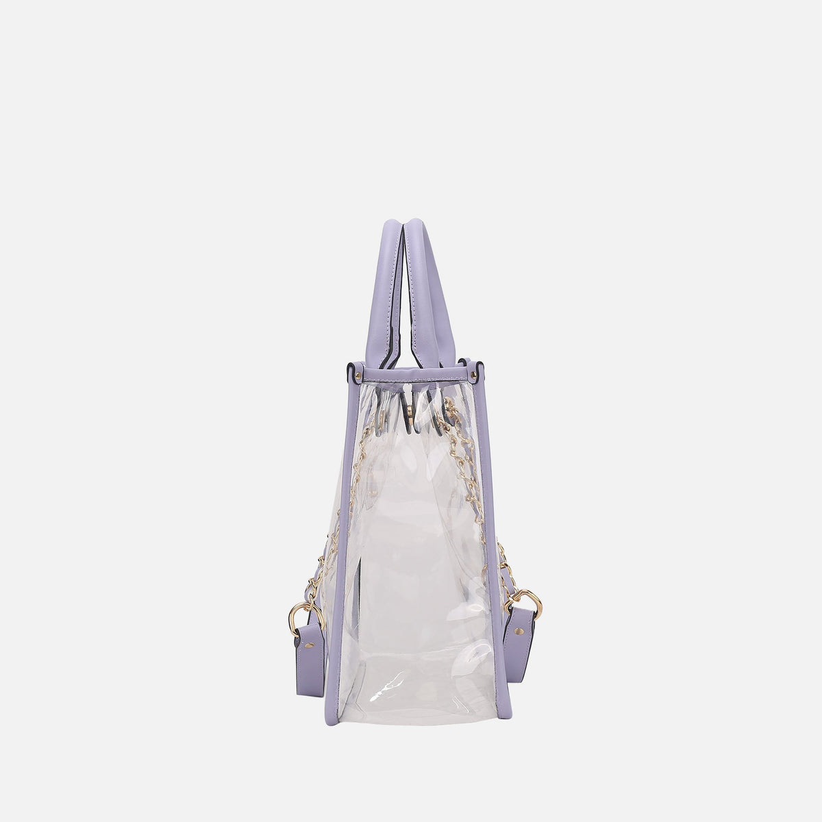 Diva PVC Tote Bag with Tweed Bucket Bag