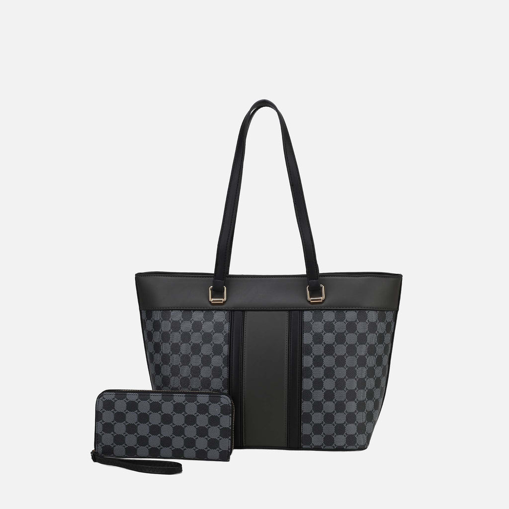 MKF Collection by Mia K. - Fabiola Tote Bag with Wallet Set