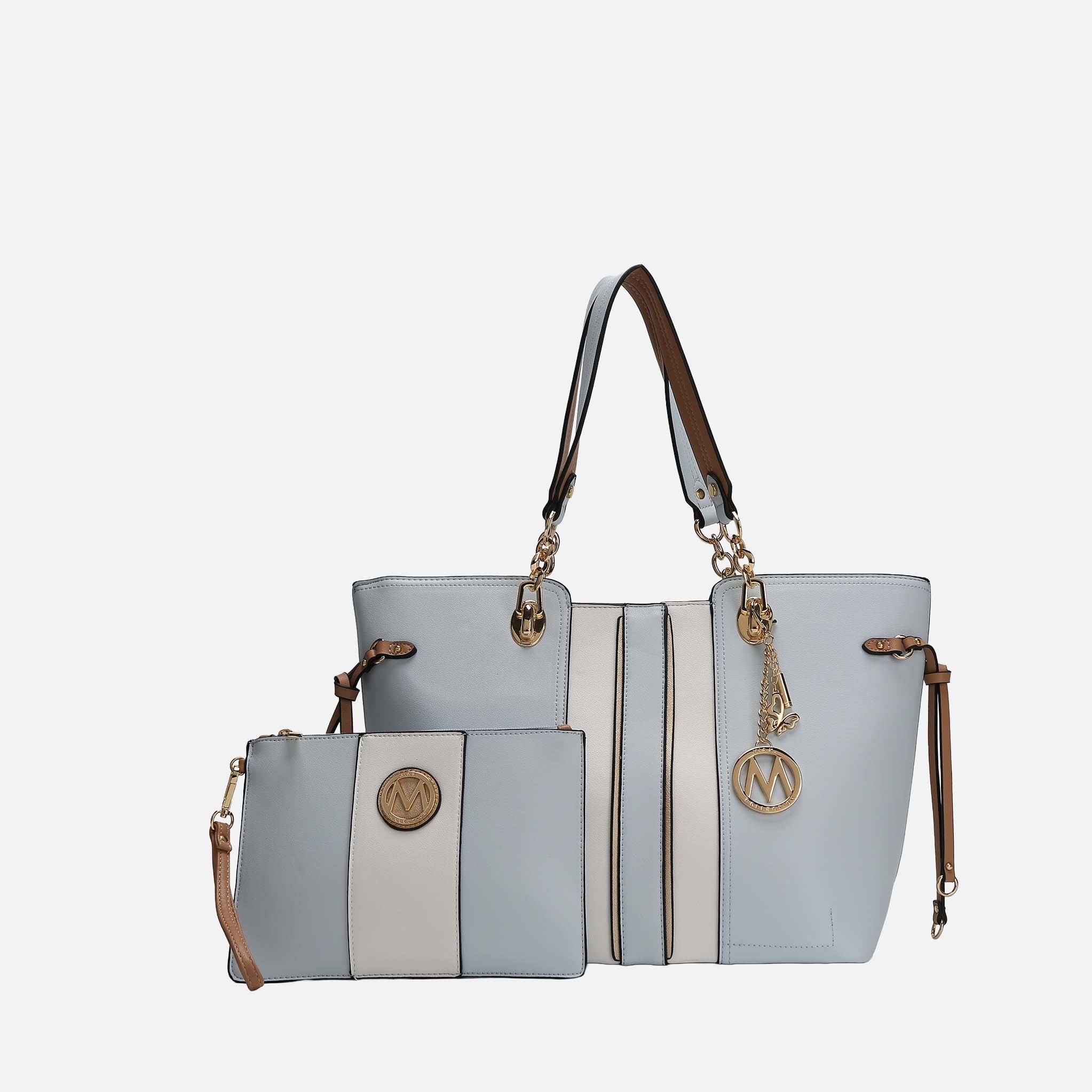 MKF Collection by Mia K. - Holland Tote and Wristlet Pouch Set