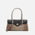 Liviana Croc-Embossed Elongated Shoulder Bag