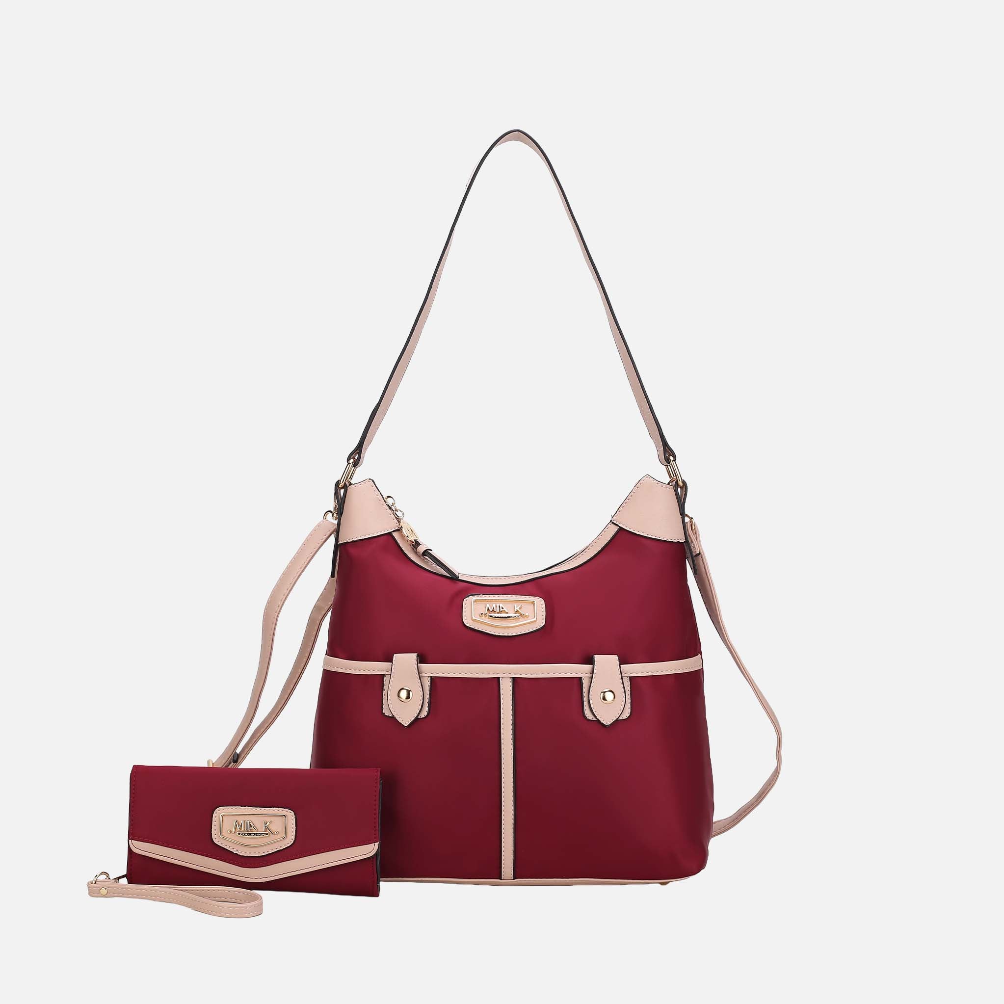 MKF Collection by Mia K. - Harper Nylon Shoulder Bag and set