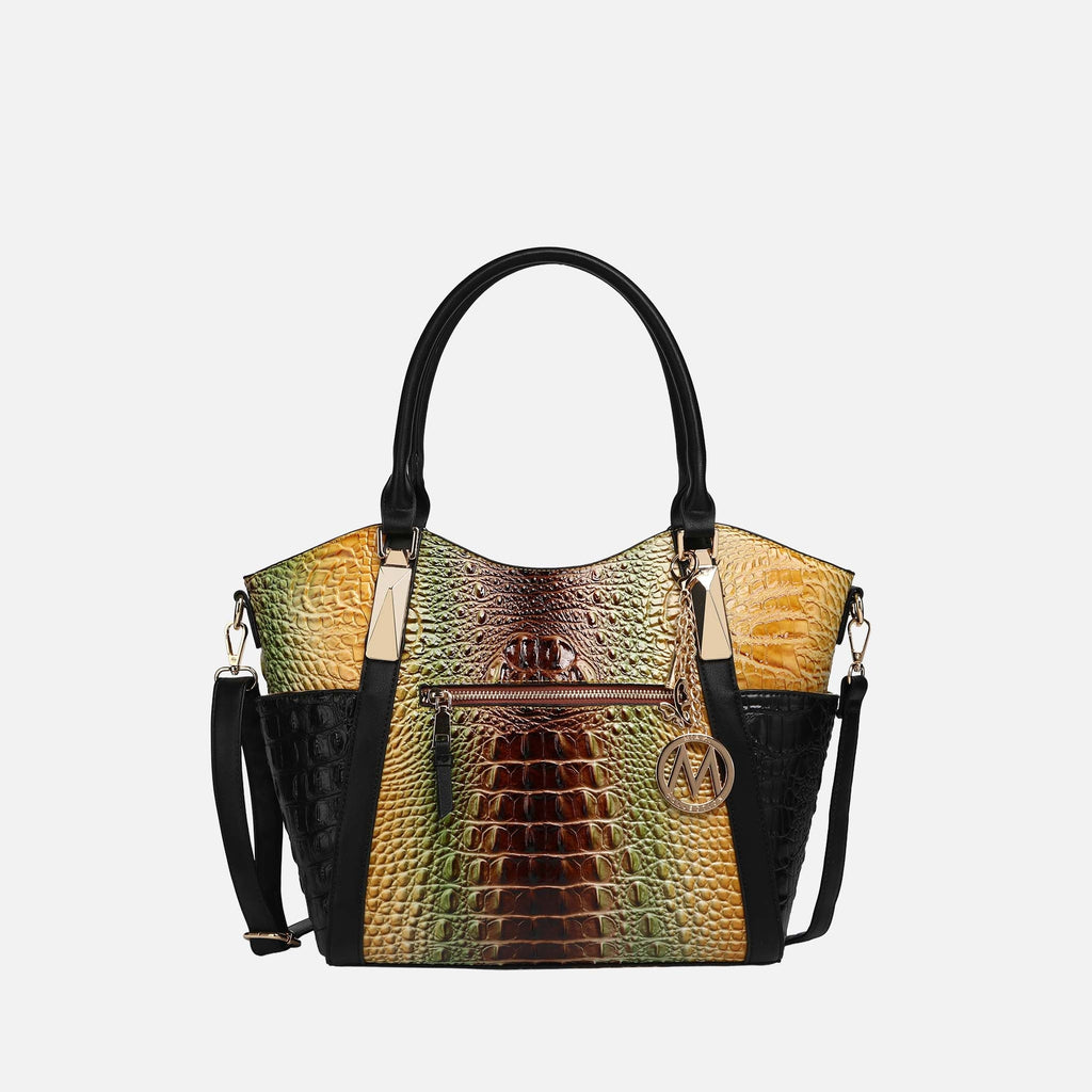 MKF Collection by Mia K. - Janise Gradient Croc Tote handbag