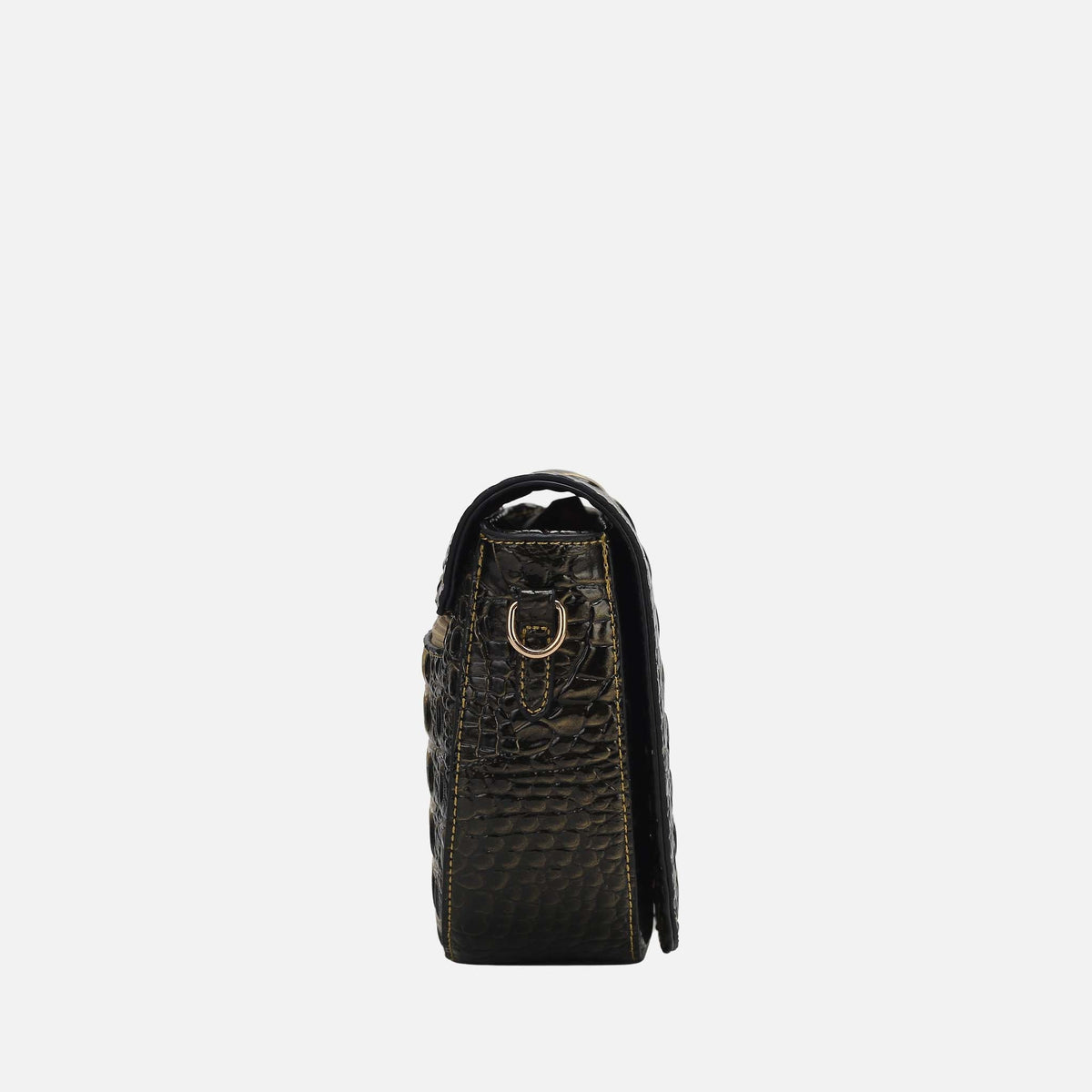 Amalia Croc-Embossed Crossbody Bag