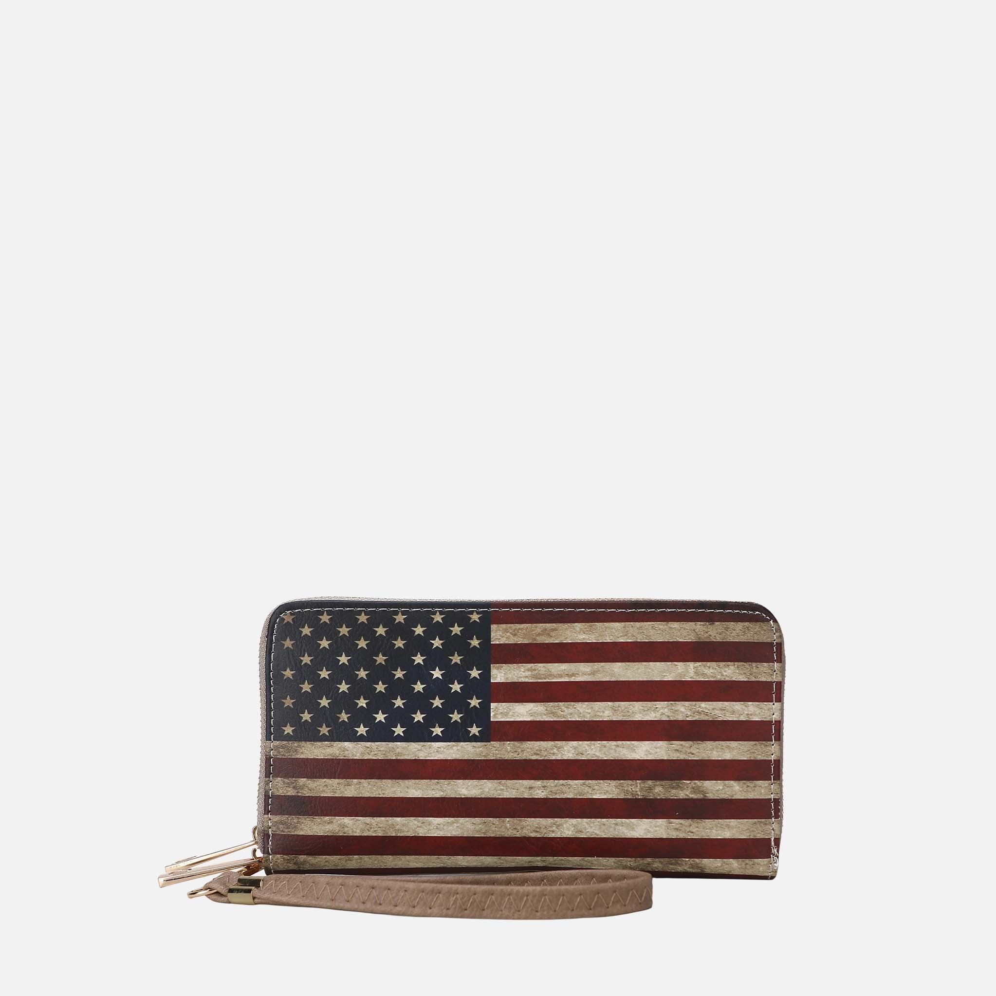MKF Collection by Mia K. - Uriel Printed Flag Wallet
