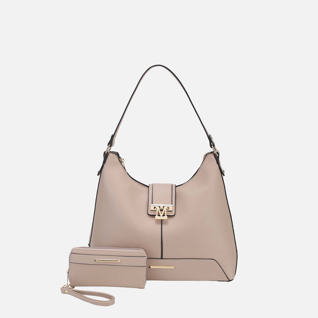 MKF Collection by Mia K. - Graciela Solid Hobo Bag and Set