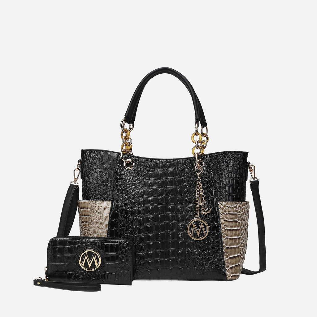 MKF Collection by Mia K. - Merlina Tote Bag and Wallet Set