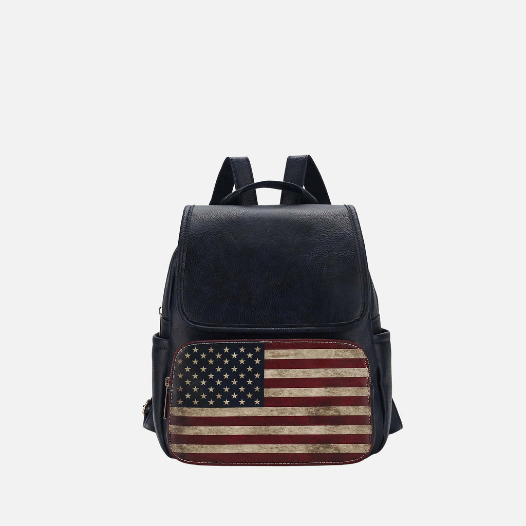 MKF Collection by Mia K. - Regina Printed Flag Backpack