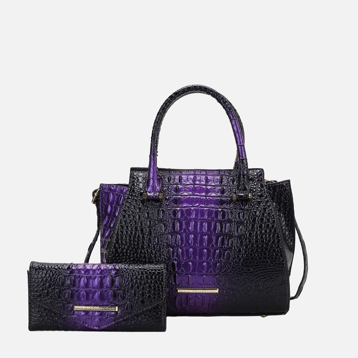 Bently Croc-Embossed Tote and Set
