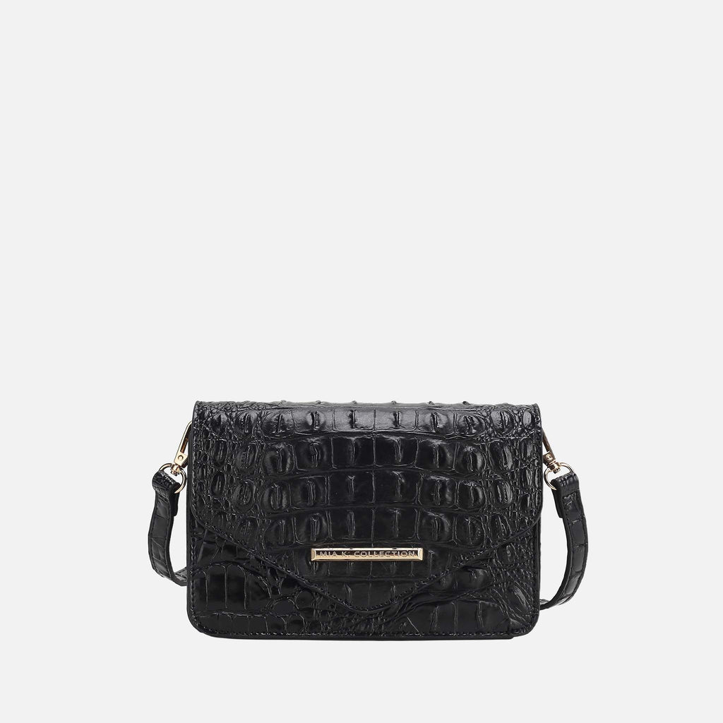 Vanta Solid Croc Saddle Bag