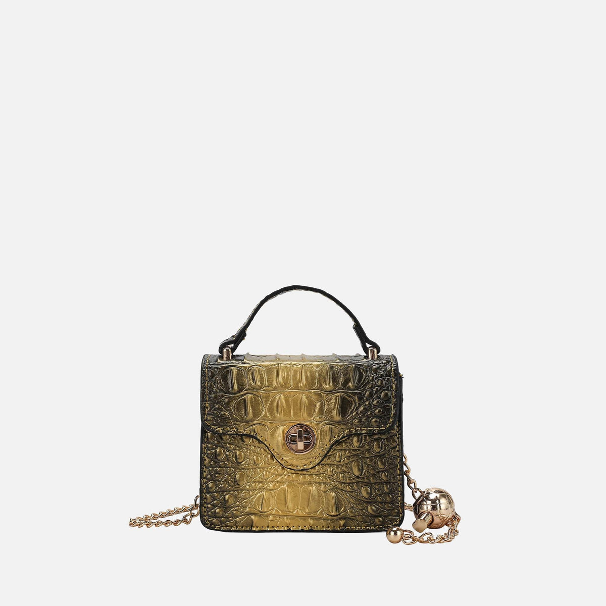Luxe Croc-Embossed Mini Satchel