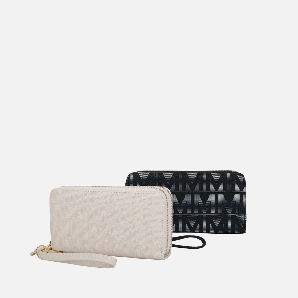 MKF Collection by Mia K. - Kathe Embossed M Signature Wallet Wristlet