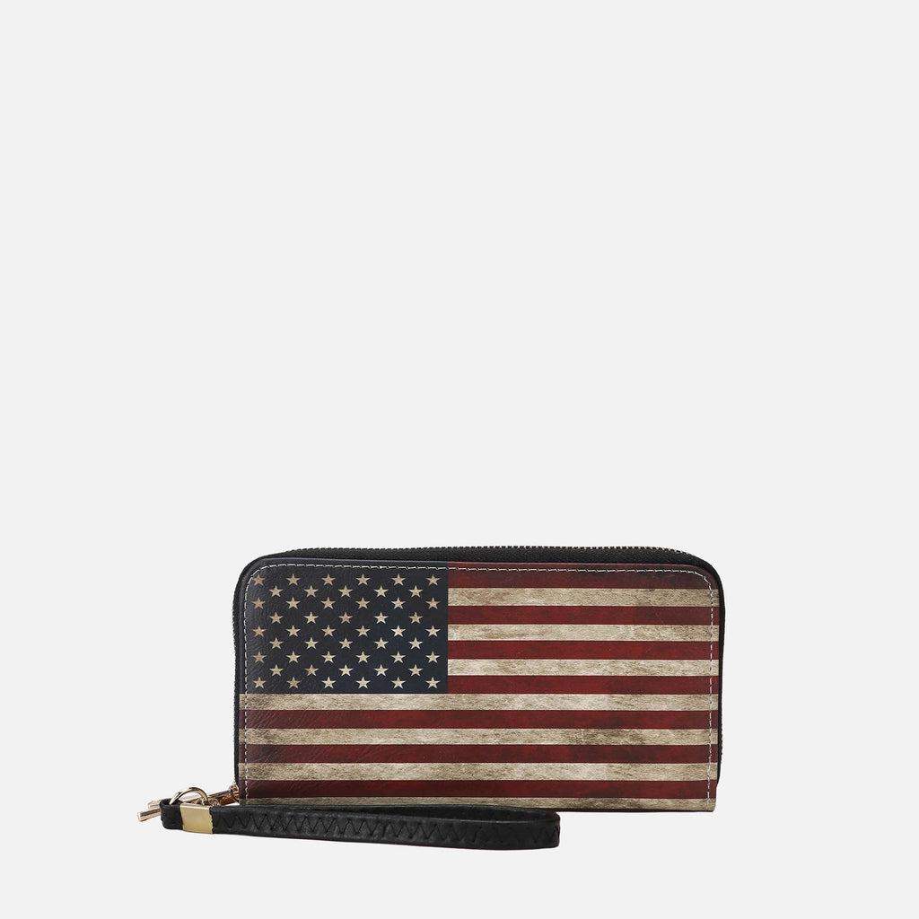 MKF Collection by Mia K. - Uriel Printed Flag Wallet